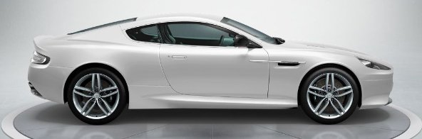 Aston Martin DB9 in Morning Frost White